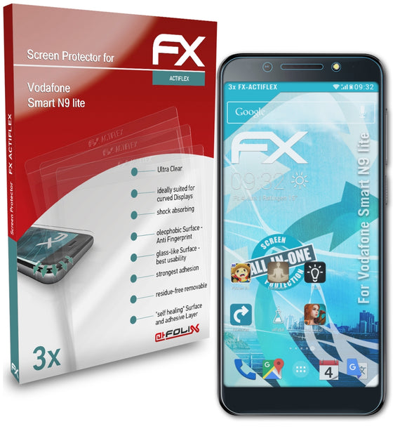 atFoliX FX-ActiFleX Displayschutzfolie für Vodafone Smart N9 lite