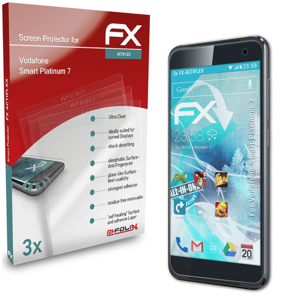 atFoliX FX-ActiFleX Displayschutzfolie für Vodafone Smart Platinum 7