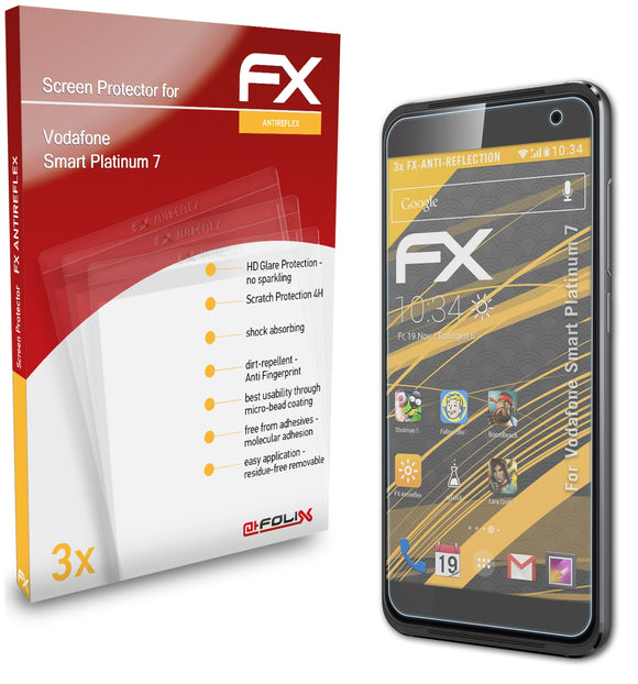 atFoliX FX-Antireflex Displayschutzfolie für Vodafone Smart Platinum 7