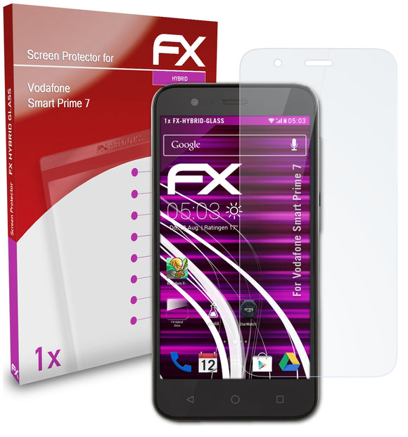 atFoliX FX-Hybrid-Glass Panzerglasfolie für Vodafone Smart Prime 7