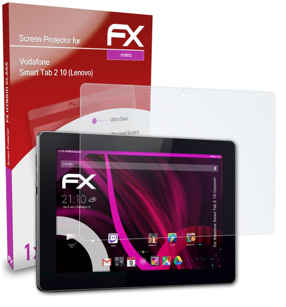 atFoliX FX-Hybrid-Glass Panzerglasfolie für Vodafone Smart Tab 2 10 (Lenovo)