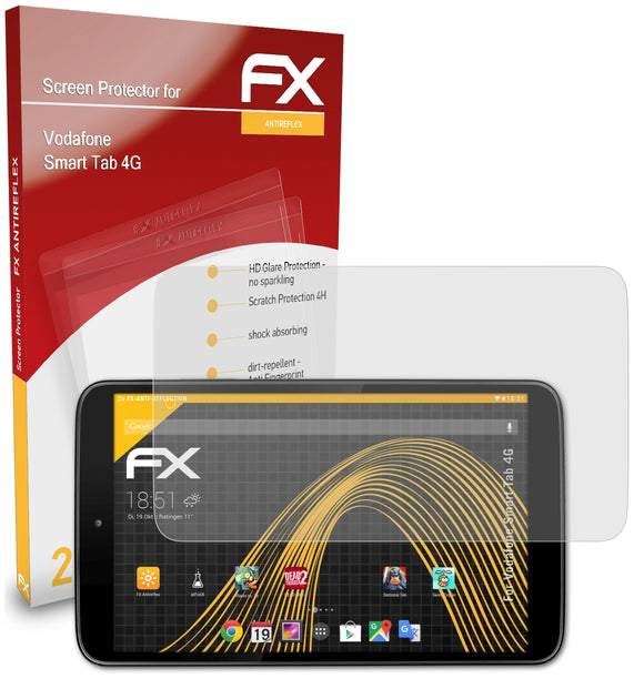atFoliX FX-Antireflex Displayschutzfolie für Vodafone Smart Tab 4G
