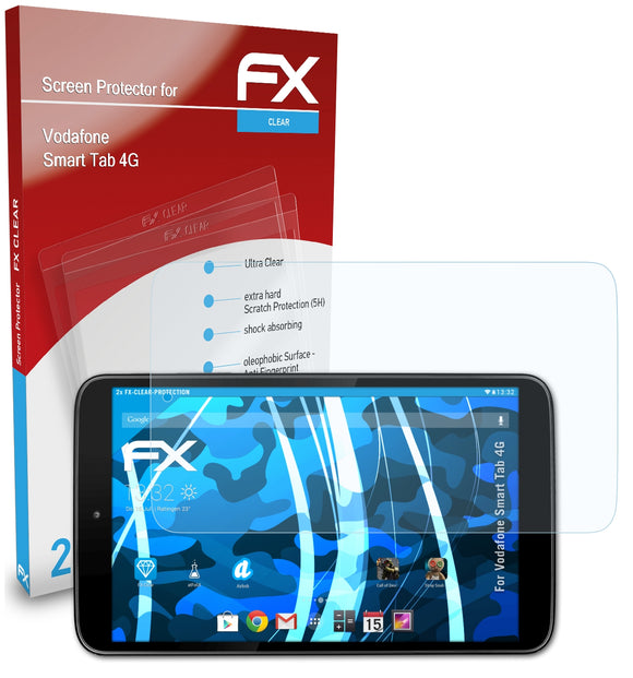 atFoliX FX-Clear Schutzfolie für Vodafone Smart Tab 4G