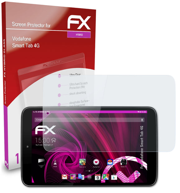 atFoliX FX-Hybrid-Glass Panzerglasfolie für Vodafone Smart Tab 4G