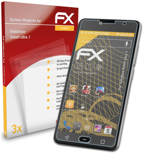 atFoliX FX-Antireflex Displayschutzfolie für Vodafone Smart ultra 7