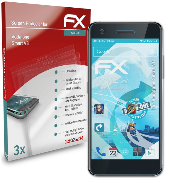 atFoliX FX-ActiFleX Displayschutzfolie für Vodafone Smart V8