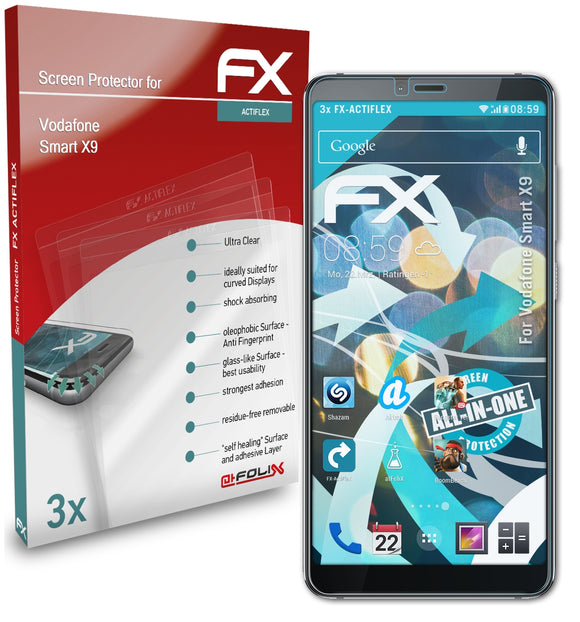 atFoliX FX-ActiFleX Displayschutzfolie für Vodafone Smart X9