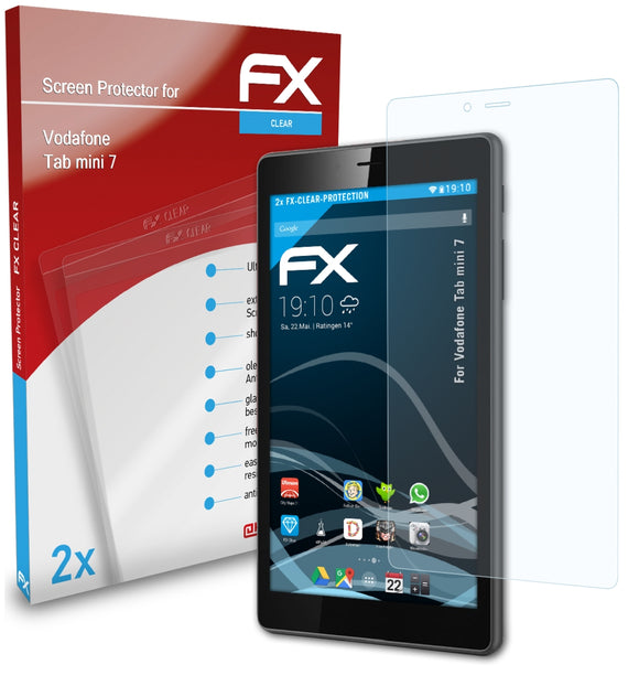 atFoliX FX-Clear Schutzfolie für Vodafone Tab mini 7