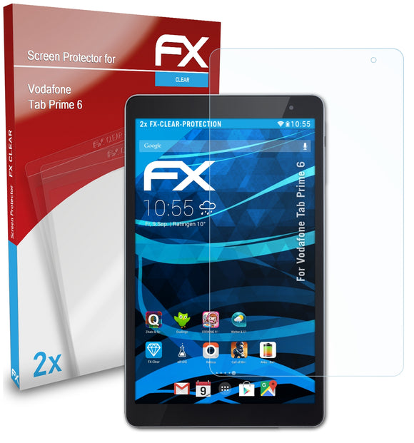 atFoliX FX-Clear Schutzfolie für Vodafone Tab Prime 6