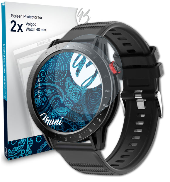 Bruni Basics-Clear Displayschutzfolie für Voigoo Watch 48 mm