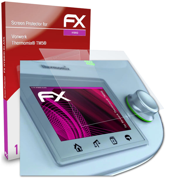atFoliX FX-Hybrid-Glass Panzerglasfolie für Vorwerk Thermomix® TM5®