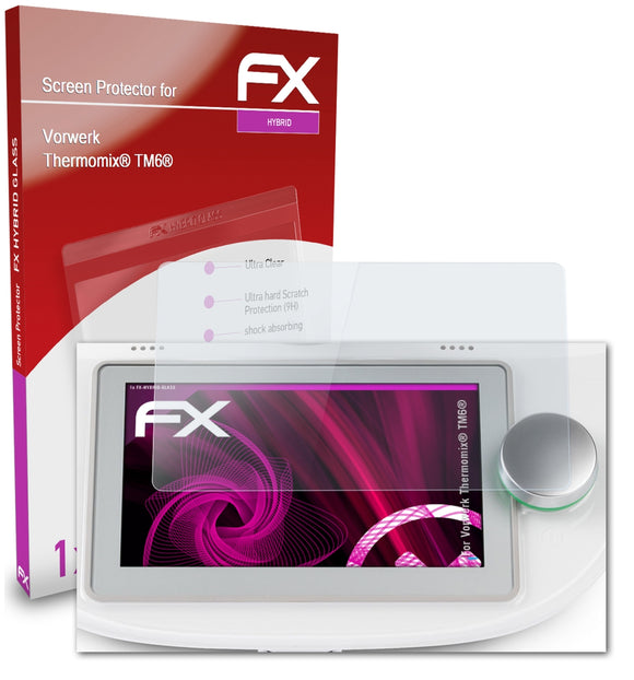 atFoliX FX-Hybrid-Glass Panzerglasfolie für Vorwerk Thermomix® TM6®