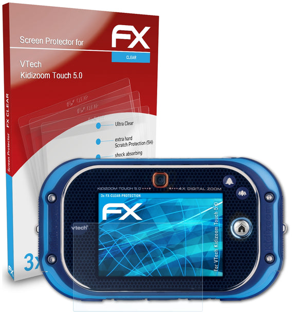 atFoliX FX-Clear Schutzfolie für VTech Kidizoom Touch 5.0