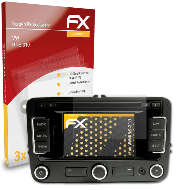 atFoliX FX-Antireflex Displayschutzfolie für VW RNS 310