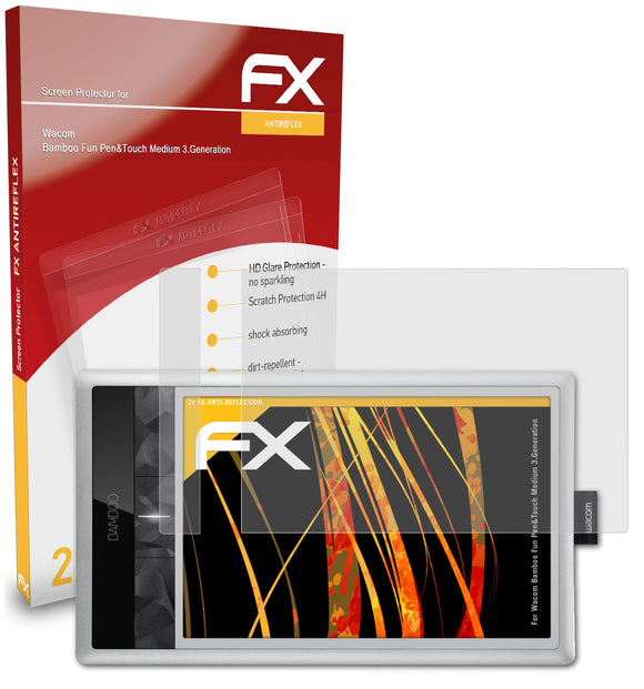 atFoliX FX-Antireflex Displayschutzfolie für Wacom Bamboo Fun Pen&Touch Medium (3.Generation)