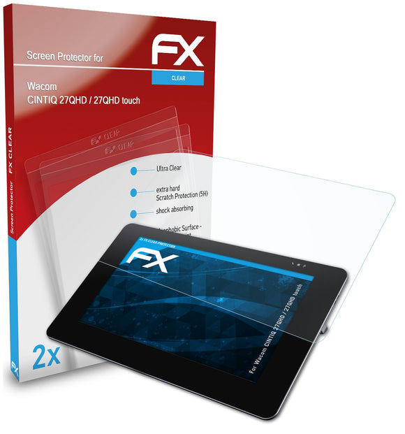 atFoliX FX-Clear Schutzfolie für Wacom CINTIQ 27QHD / 27QHD touch