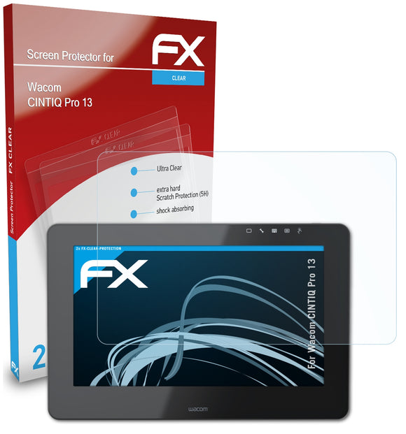 atFoliX FX-Clear Schutzfolie für Wacom CINTIQ Pro 13