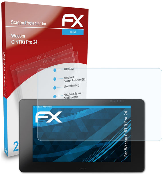 atFoliX FX-Clear Schutzfolie für Wacom CINTIQ Pro 24