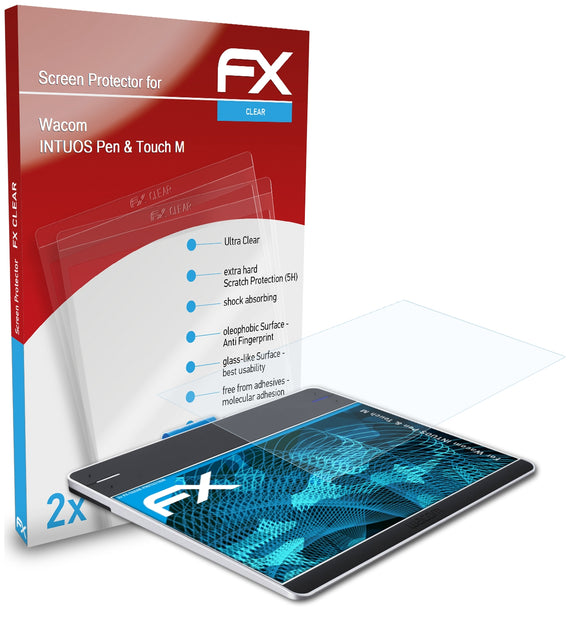 atFoliX FX-Clear Schutzfolie für Wacom INTUOS Pen & Touch M