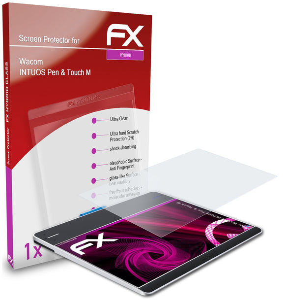 atFoliX FX-Hybrid-Glass Panzerglasfolie für Wacom INTUOS Pen & Touch M