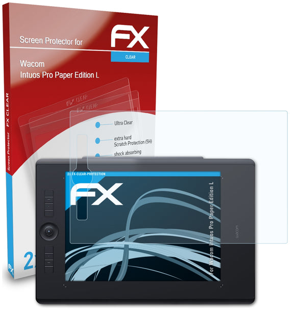 atFoliX FX-Clear Schutzfolie für Wacom Intuos Pro Paper Edition L