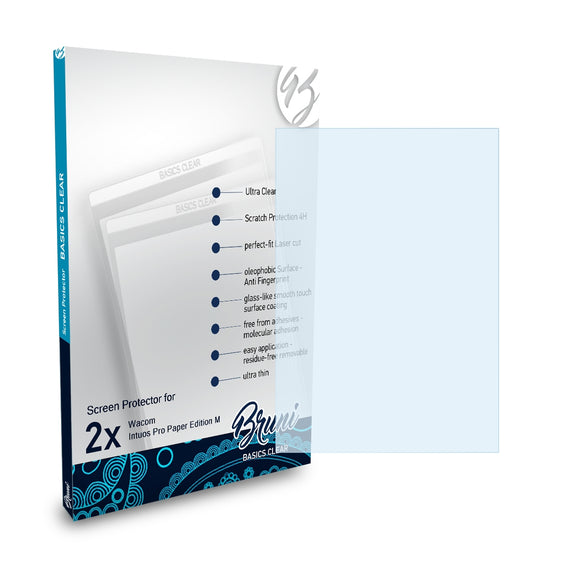 Bruni Basics-Clear Displayschutzfolie für Wacom Intuos Pro Paper Edition M