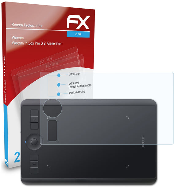 atFoliX FX-Clear Schutzfolie für Wacom Wacom Intuos Pro S (2. Generation)