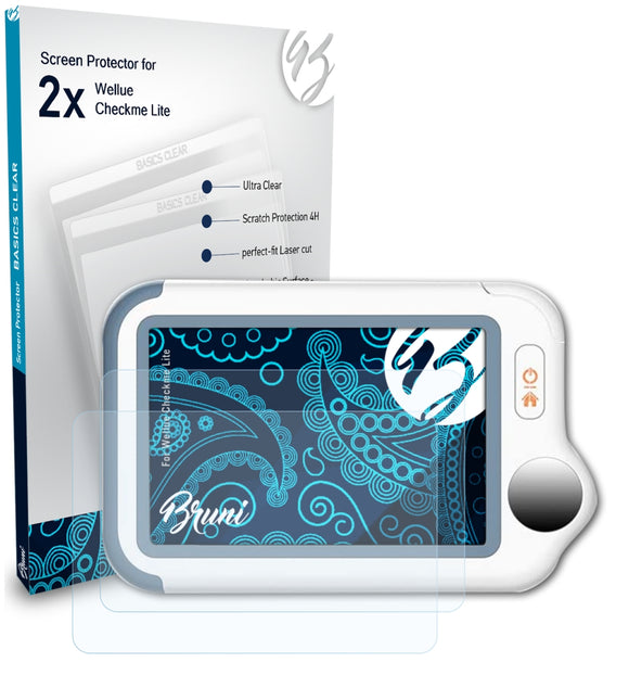 Bruni Basics-Clear Displayschutzfolie für Wellue Checkme Lite