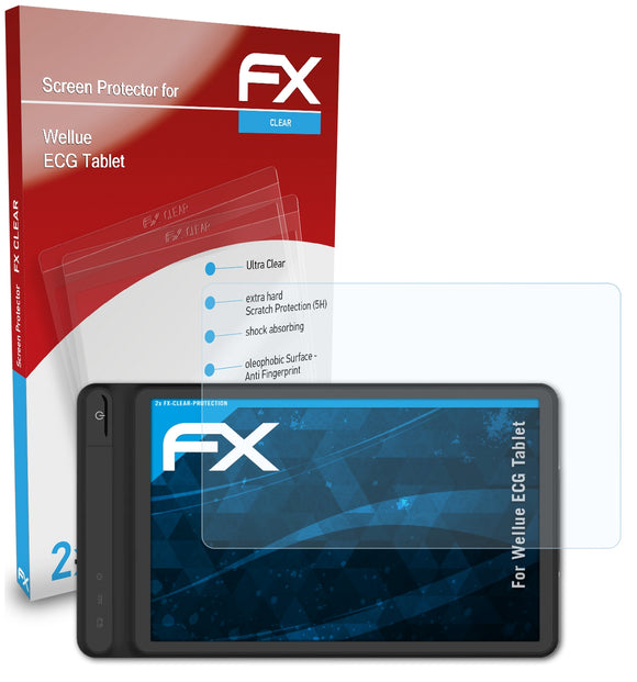 atFoliX FX-Clear Schutzfolie für Wellue ECG Tablet