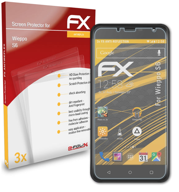 atFoliX FX-Antireflex Displayschutzfolie für Wieppo S6