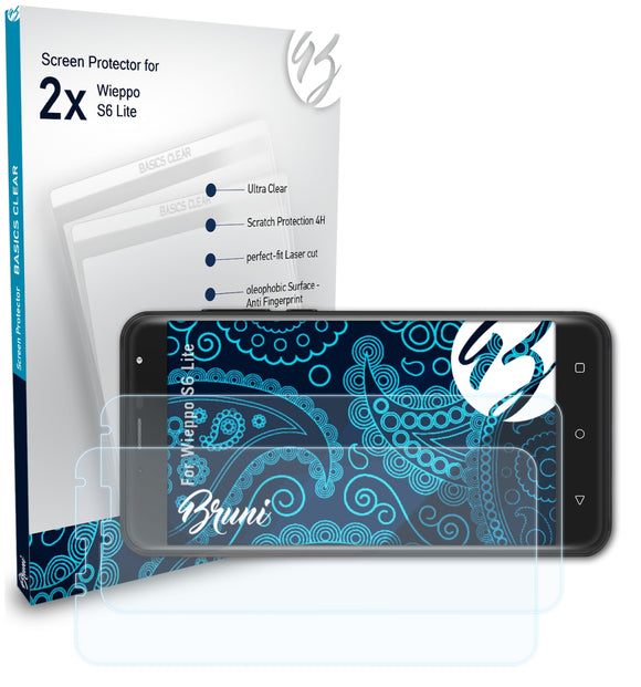 Bruni Basics-Clear Displayschutzfolie für Wieppo S6 Lite