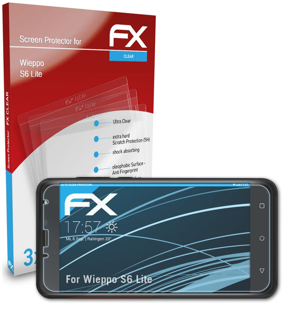 atFoliX FX-Clear Schutzfolie für Wieppo S6 Lite