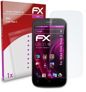 atFoliX FX-Hybrid-Glass Panzerglasfolie für Wiko Cink Peax 2