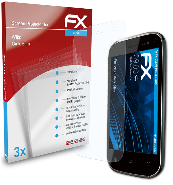 atFoliX FX-Clear Schutzfolie für Wiko Cink Slim