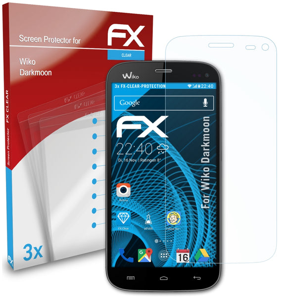 atFoliX FX-Clear Schutzfolie für Wiko Darkmoon