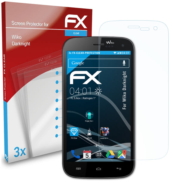 atFoliX FX-Clear Schutzfolie für Wiko Darknight