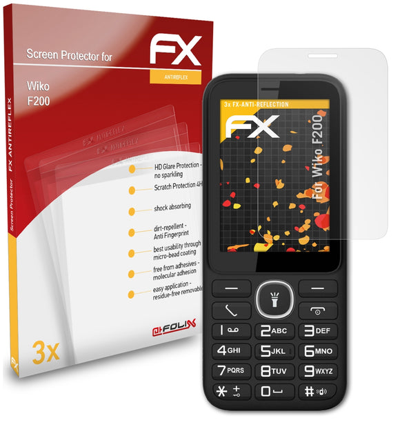 atFoliX FX-Antireflex Displayschutzfolie für Wiko F200