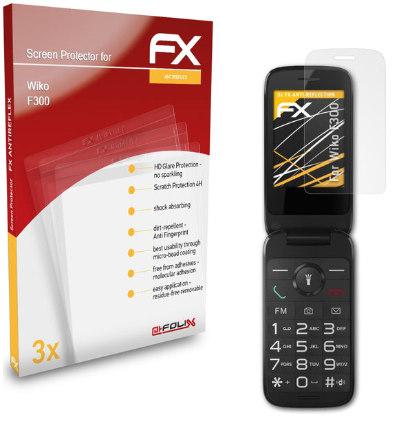atFoliX FX-Antireflex Displayschutzfolie für Wiko F300