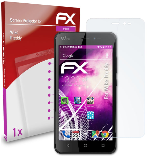 atFoliX FX-Hybrid-Glass Panzerglasfolie für Wiko Freddy