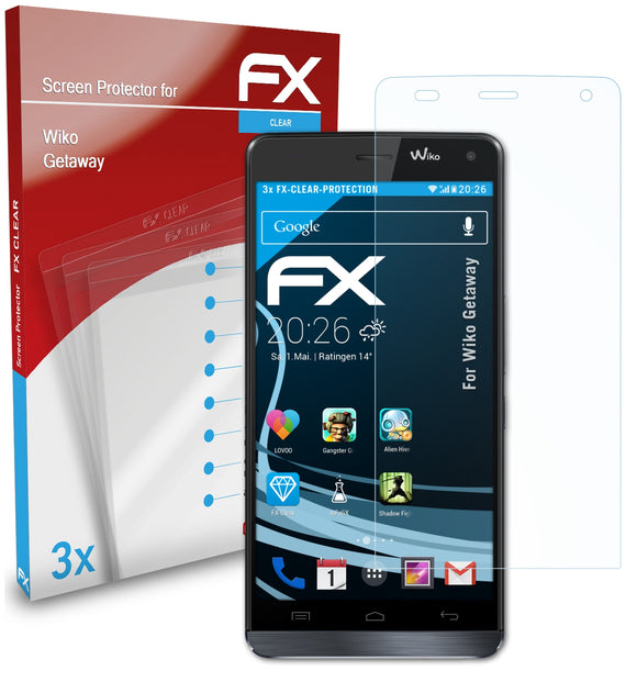 atFoliX FX-Clear Schutzfolie für Wiko Getaway