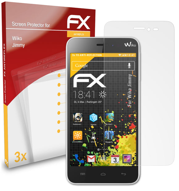 atFoliX FX-Antireflex Displayschutzfolie für Wiko Jimmy