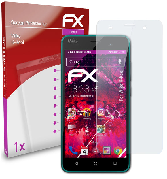 atFoliX FX-Hybrid-Glass Panzerglasfolie für Wiko K-Kool