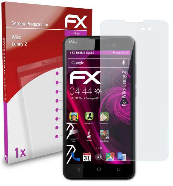 atFoliX FX-Hybrid-Glass Panzerglasfolie für Wiko Lenny 2