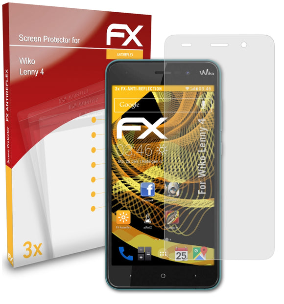 atFoliX FX-Antireflex Displayschutzfolie für Wiko Lenny 4