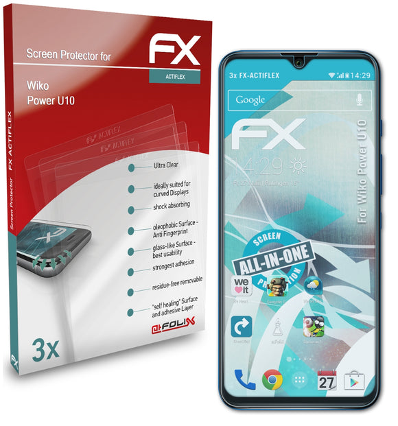 atFoliX FX-ActiFleX Displayschutzfolie für Wiko Power U10