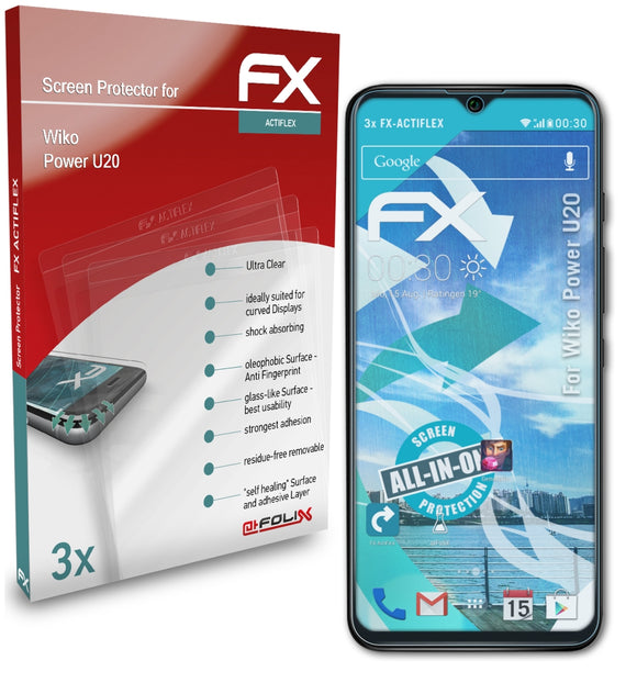atFoliX FX-ActiFleX Displayschutzfolie für Wiko Power U20