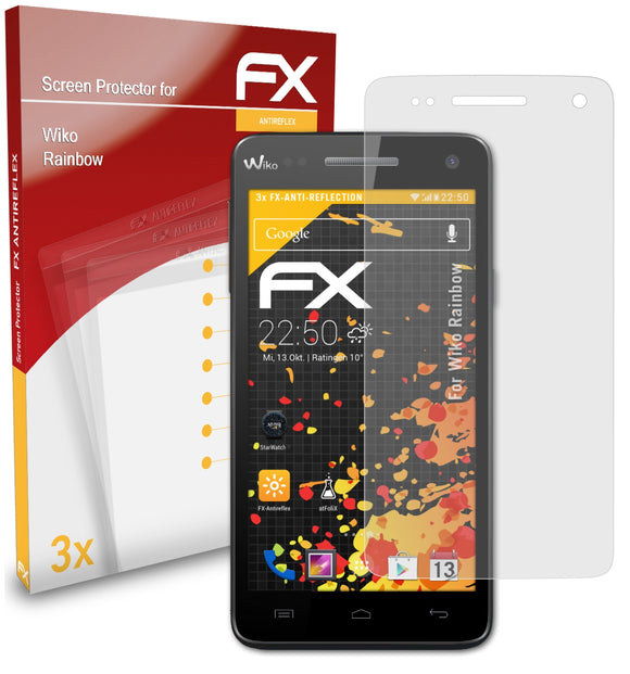atFoliX FX-Antireflex Displayschutzfolie für Wiko Rainbow