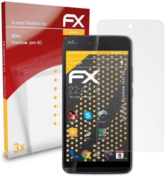 atFoliX FX-Antireflex Displayschutzfolie für Wiko Rainbow Jam 4G