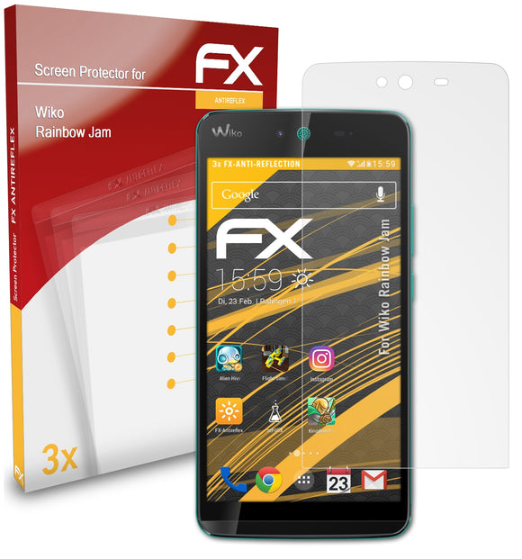 atFoliX FX-Antireflex Displayschutzfolie für Wiko Rainbow Jam