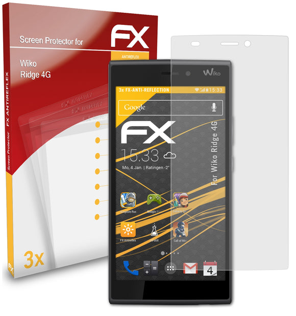 atFoliX FX-Antireflex Displayschutzfolie für Wiko Ridge 4G